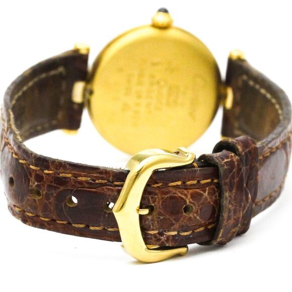 CARTIER Must Vendome Vermeil Gold Plated Quartz Ladies Watch - Picture 5 of 8